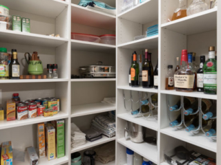 White pantry with adjustable shelving