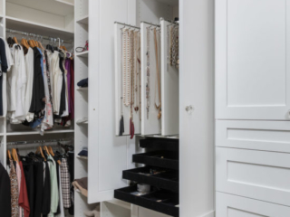 Master Closet, White cabinets, Jewelry Storage, Storage, Closet