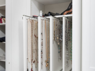 Master Closet, White cabinets, Jewelry Storage, Storage, Closet