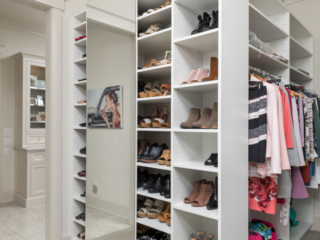 Master Closet, White cabinets, Storage, Closet