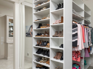 Master Closet, White cabinets, Storage, Closet