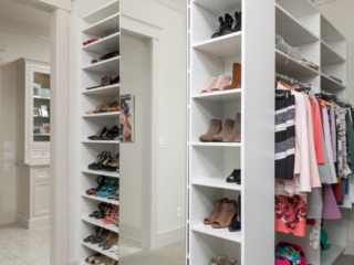 Master Closet, White cabinets, Storage, Closet